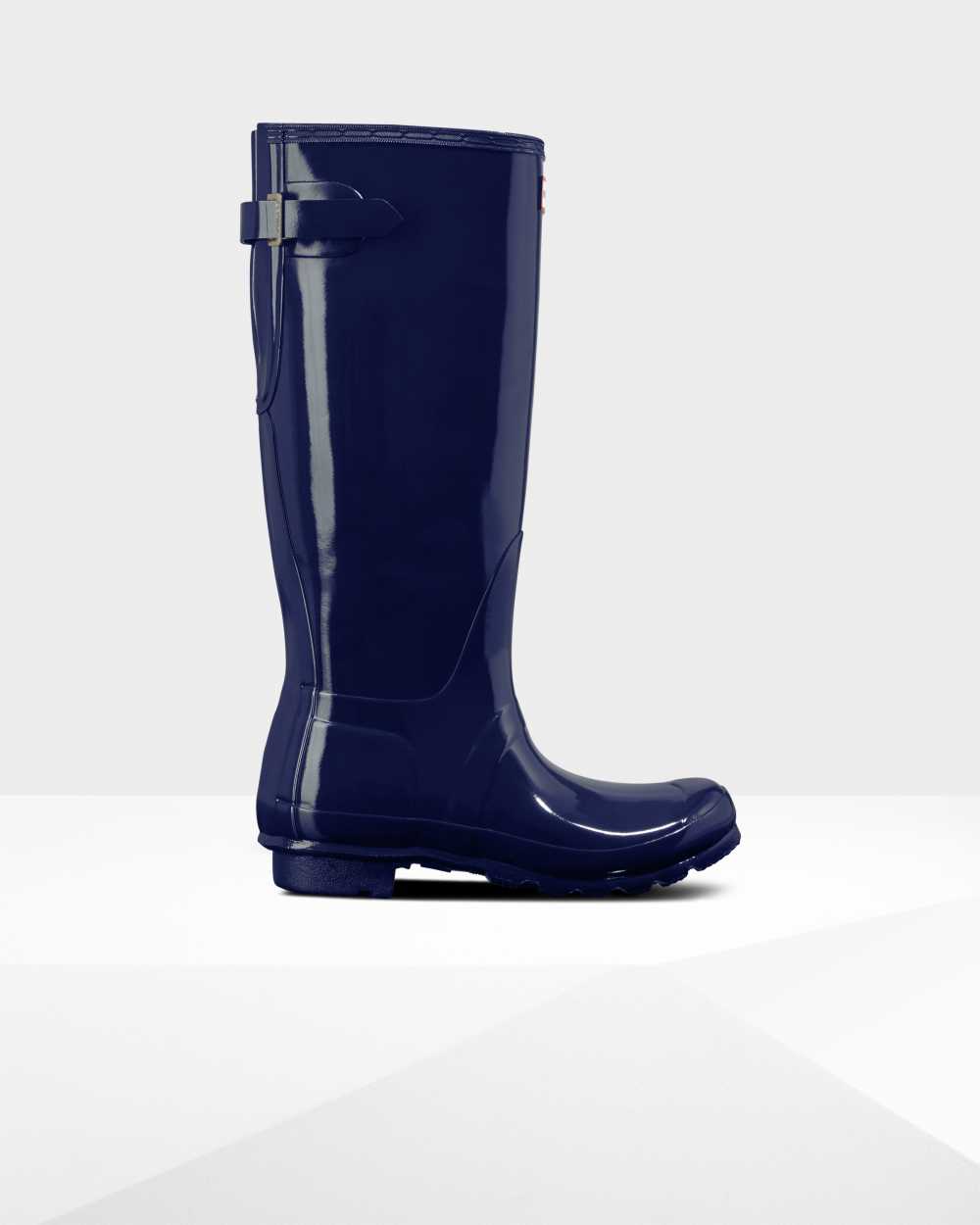 Hunter Women's Original Tall Back Adjustable Gloss Tall Wellington Boots Blue,ITVN26945